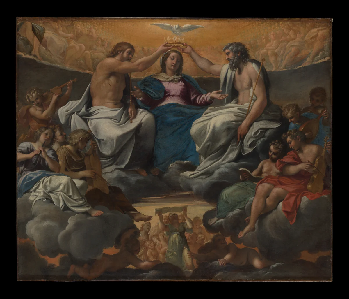 The Coronation of the Virgin by Annibale Carracci, painting, 1595-1609