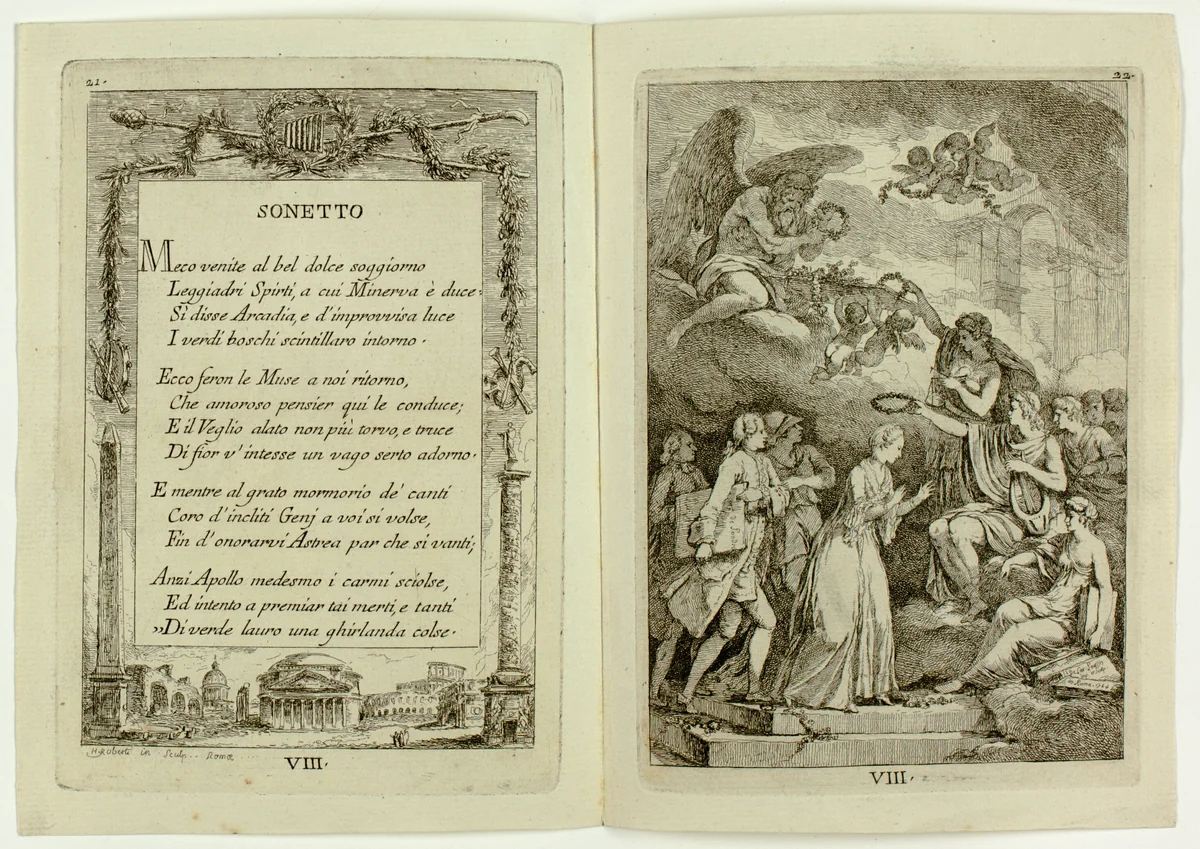 Plate 8, from Nella Venuta by Franz Edmund Weirotter, print, 1764