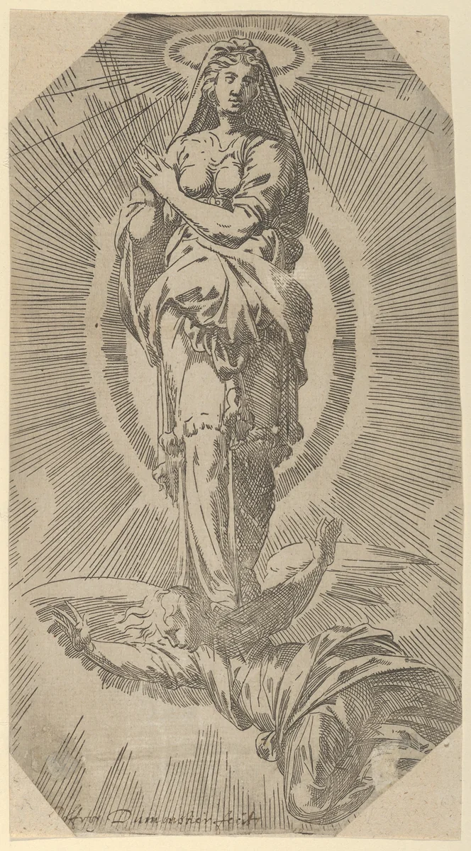 The Assumption of the Virgin by Geoffroy Dumoûtier, print, 1530-1573