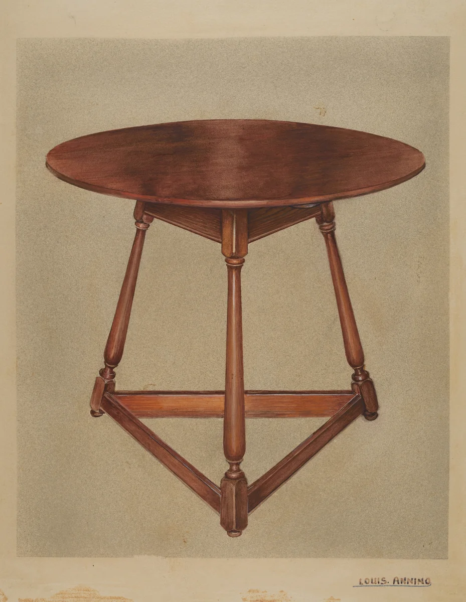 Table by Louis Annino, index of american design, 1937