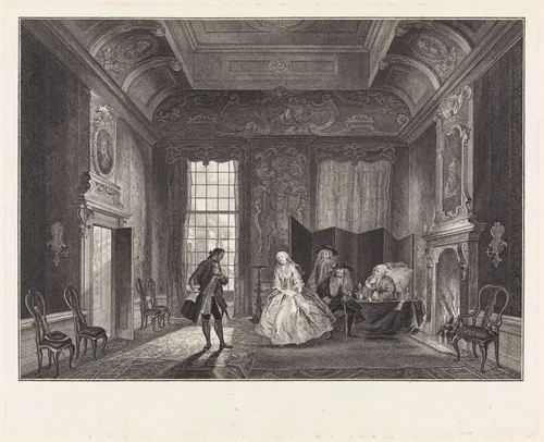 De ingebeelde zieke by Robbert Muys, print, 1752-1800