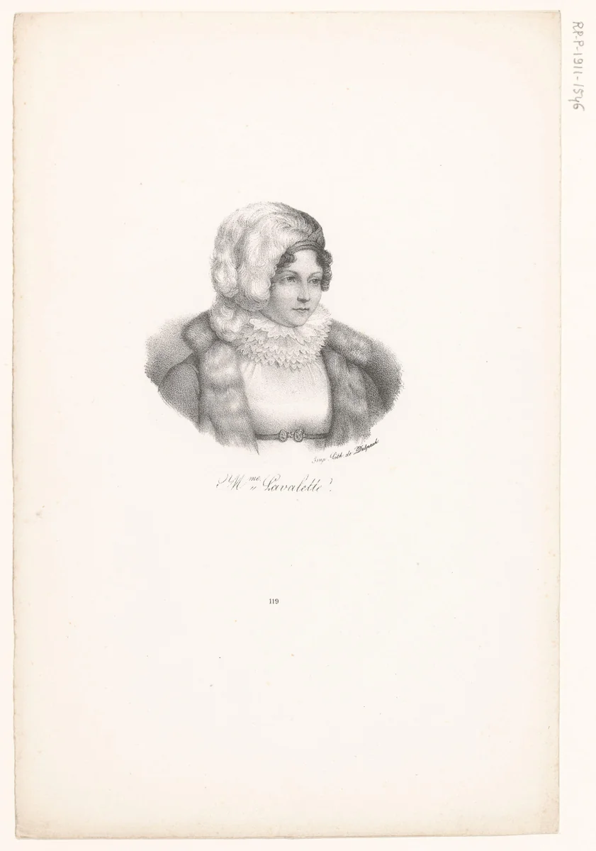 Portret van Émilie de Beauharnais by anonymous, print, 1818-1842