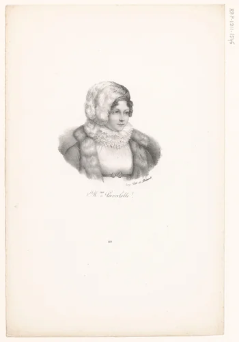 Portret van Émilie de Beauharnais by anonymous, print, 1818-1842