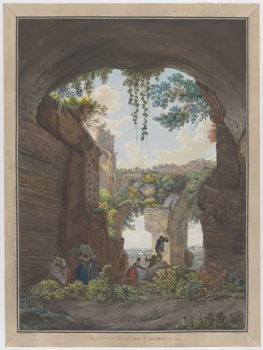 Interior of the Baths at Caracalla by Giovanni Volpato, print, 1775-1785