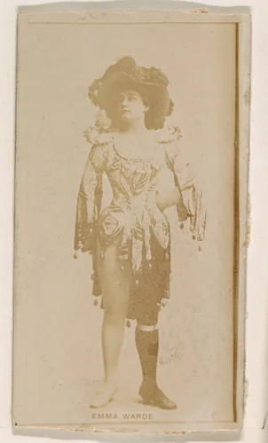 Emma Warde, from the Actresses series (N245) issued by Kinney Brothers to promote Sweet Caporal Cigarettes by Kinney Brothers Tobacco Company, photograph, 1890