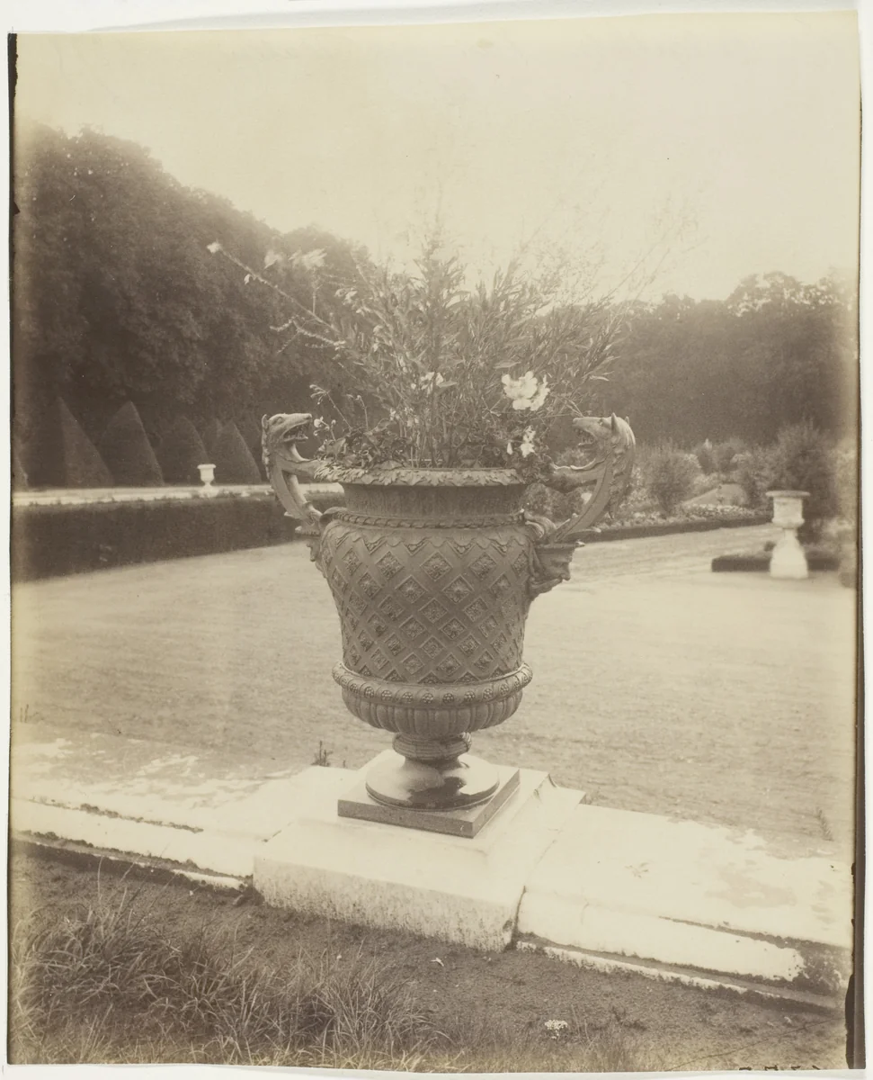 Versailles, Vase par Ballin by Jean-Eugène-Auguste Atget, photograph, 1902