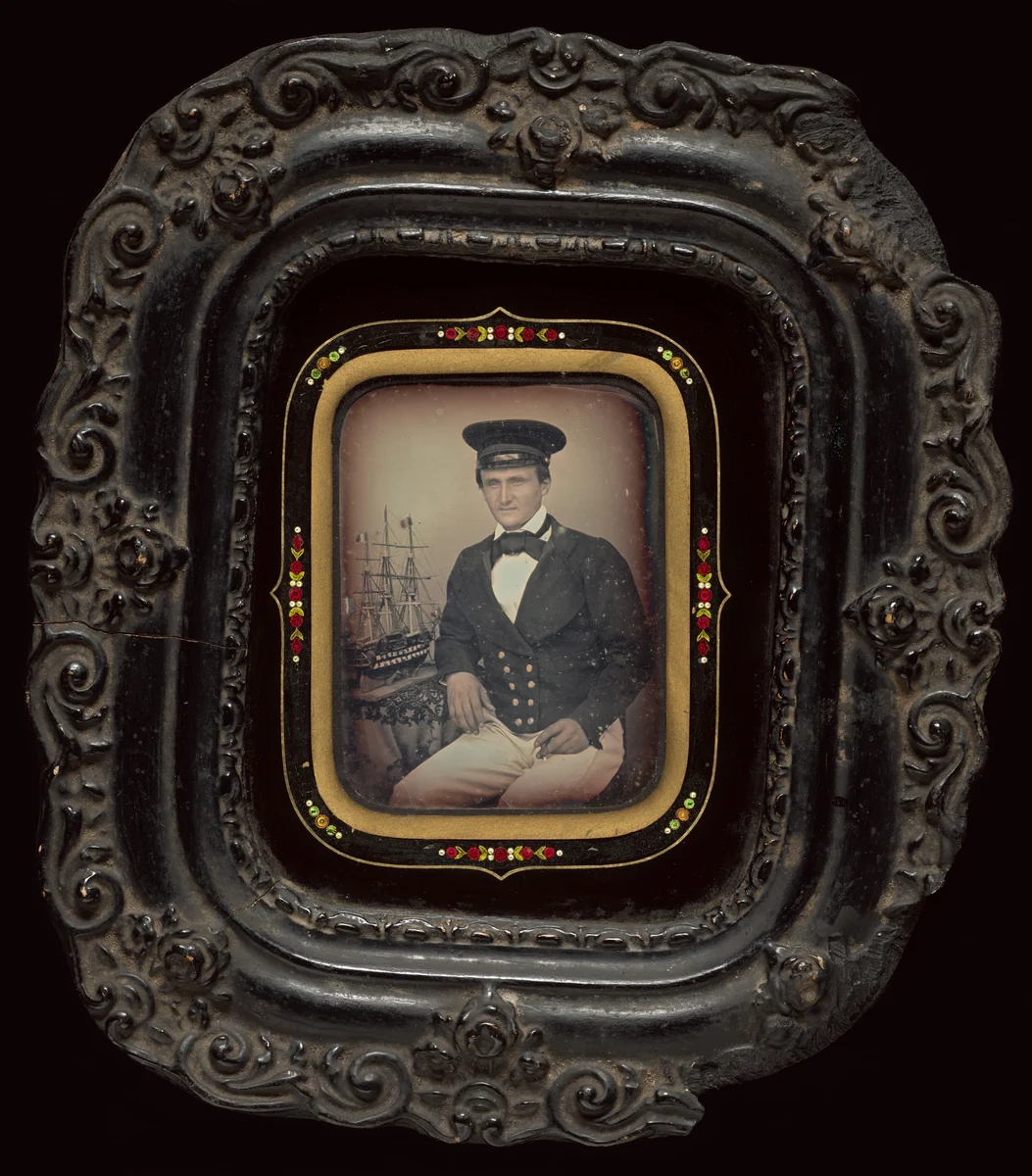 Portrait of a French Naval Officer by Pierre Dufour, photograph, 1854