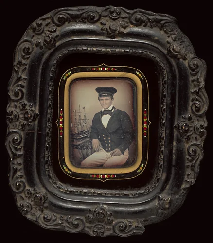 Portrait of a French Naval Officer by Pierre Dufour, photograph, 1854