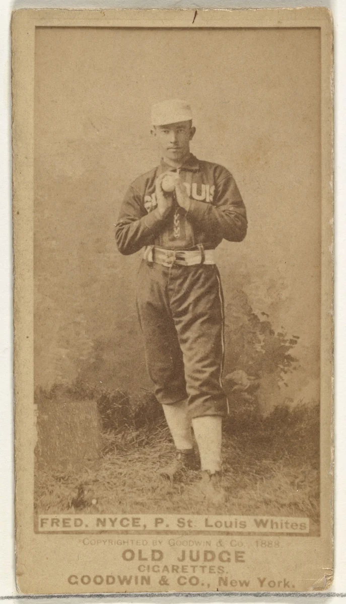 Nyce, Pitcher, St. Louis Whites, from the Old Judge series (N172) for Old Judge Cigarettes by Goodwin & Company, photograph, 1888