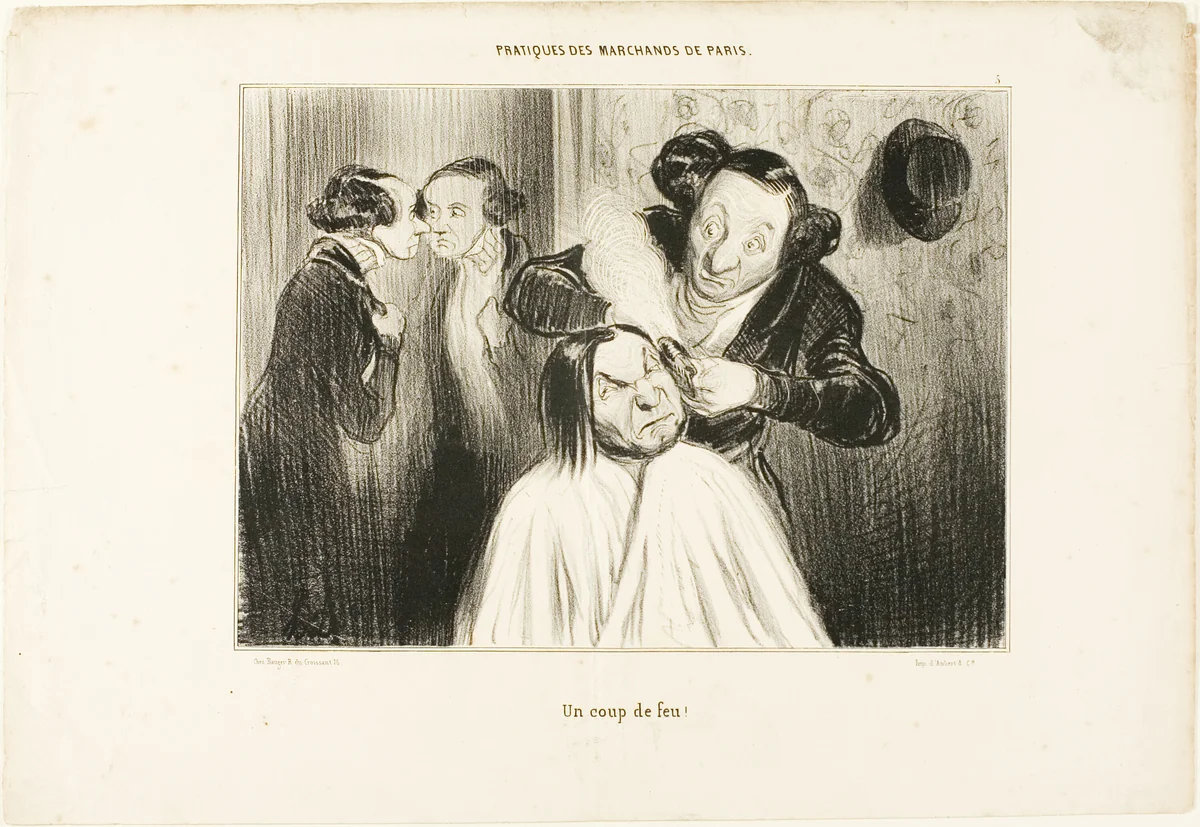 "Fire!", plate 35 from Types Parisiens by Honoré-Victorin Daumier, print, 1839