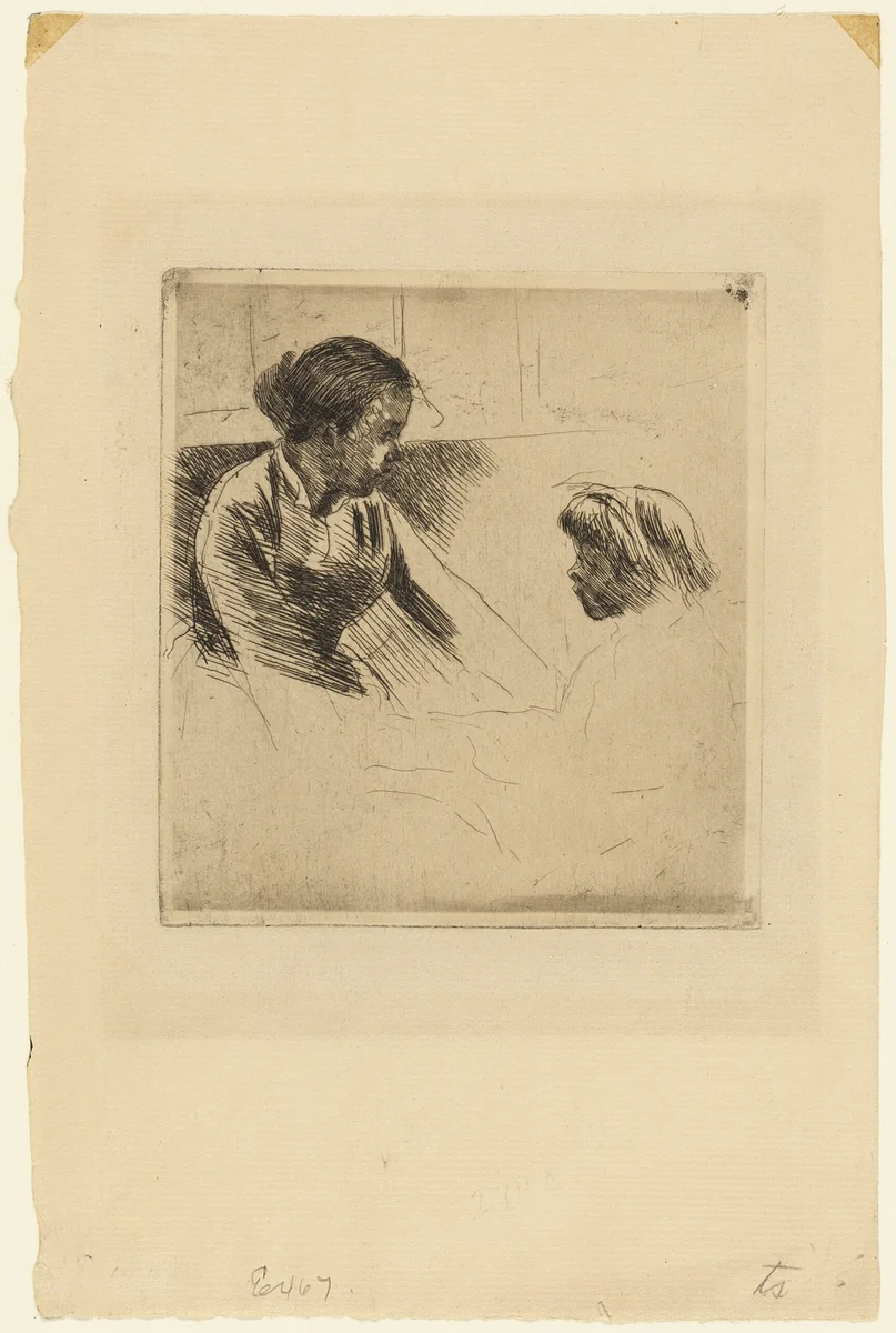 Susan and Child Facing each Other by Mary Cassatt, print, 1878-1888