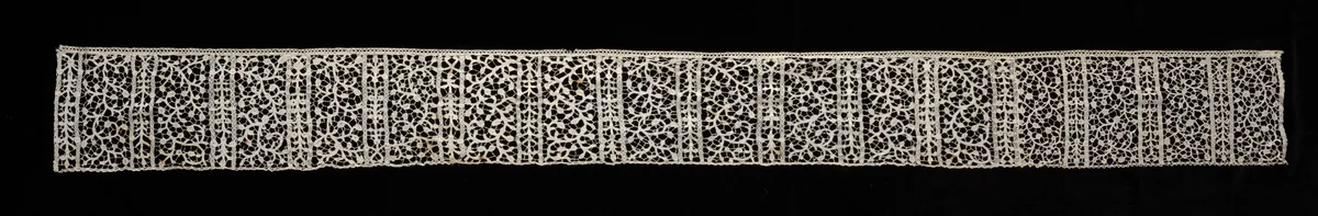 Bobbin Lace (Punto di Milano) Flounce by Unknown, textile, 1500-1699