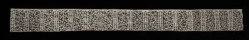 Bobbin Lace (Punto di Milano) Flounce by Unknown, textile, 1500-1699