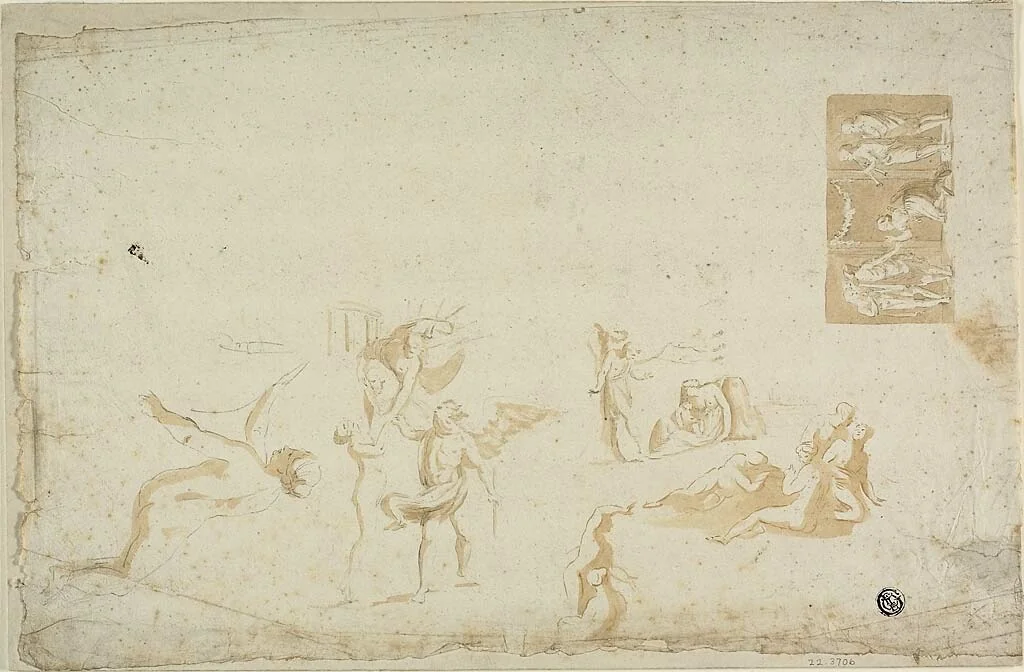 Sketches of Mythological Subjects by Giovanni Battista Cipriani, drawing, 1747-1785
