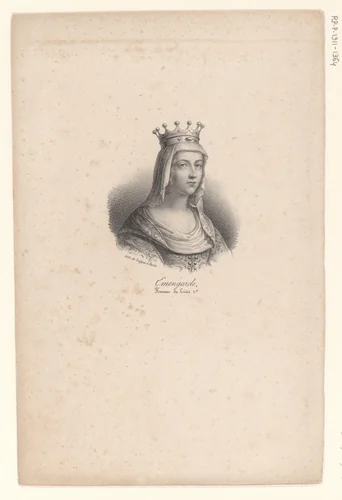 Portret van Ermengarde van Haspengouw by anonymous, print, 1818-1842