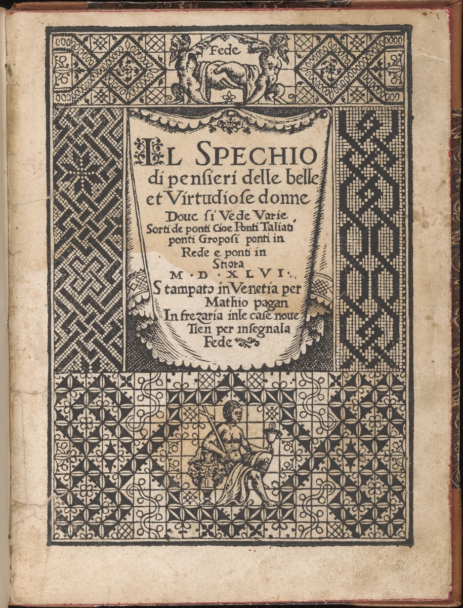 Spechio di pensieri delle belle et Virtudiose donne, title page (recto) by Matteo Pagano, book, 1546