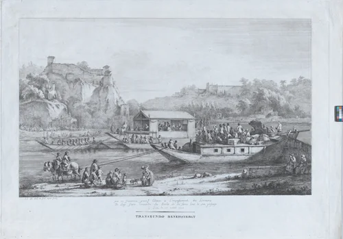 Papal Promenade Along The Saône by Jean Jacques de Boissieu, print, 1805
