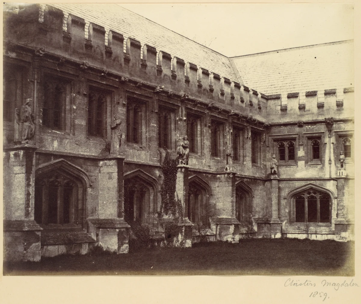 Cloisters, Magdalen by Alfred Capel-Cure, photograph, 1859