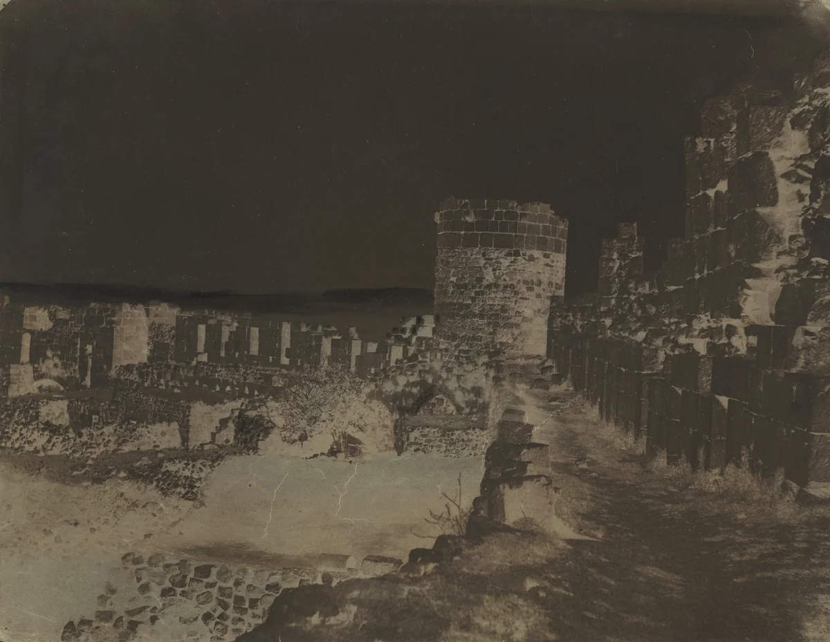 Kalaat el Hosn (Castle of the Knights, Syria) by Louis de Clercq, photograph, 1859