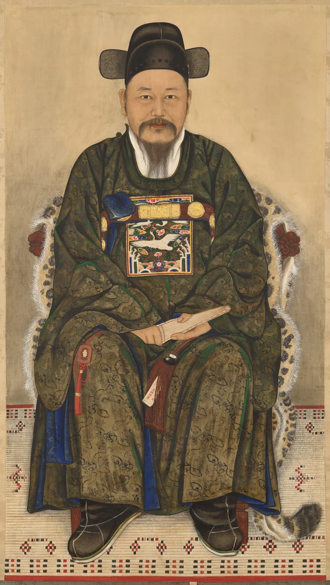 Portrait of a Government Official by Chae Yongshin, painting, 1921