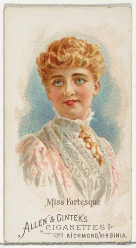 Miss Fortesque, from World's Beauties, Series 1 (N26) for Allen & Ginter Cigarettes by Allen & Ginter, print, 1888