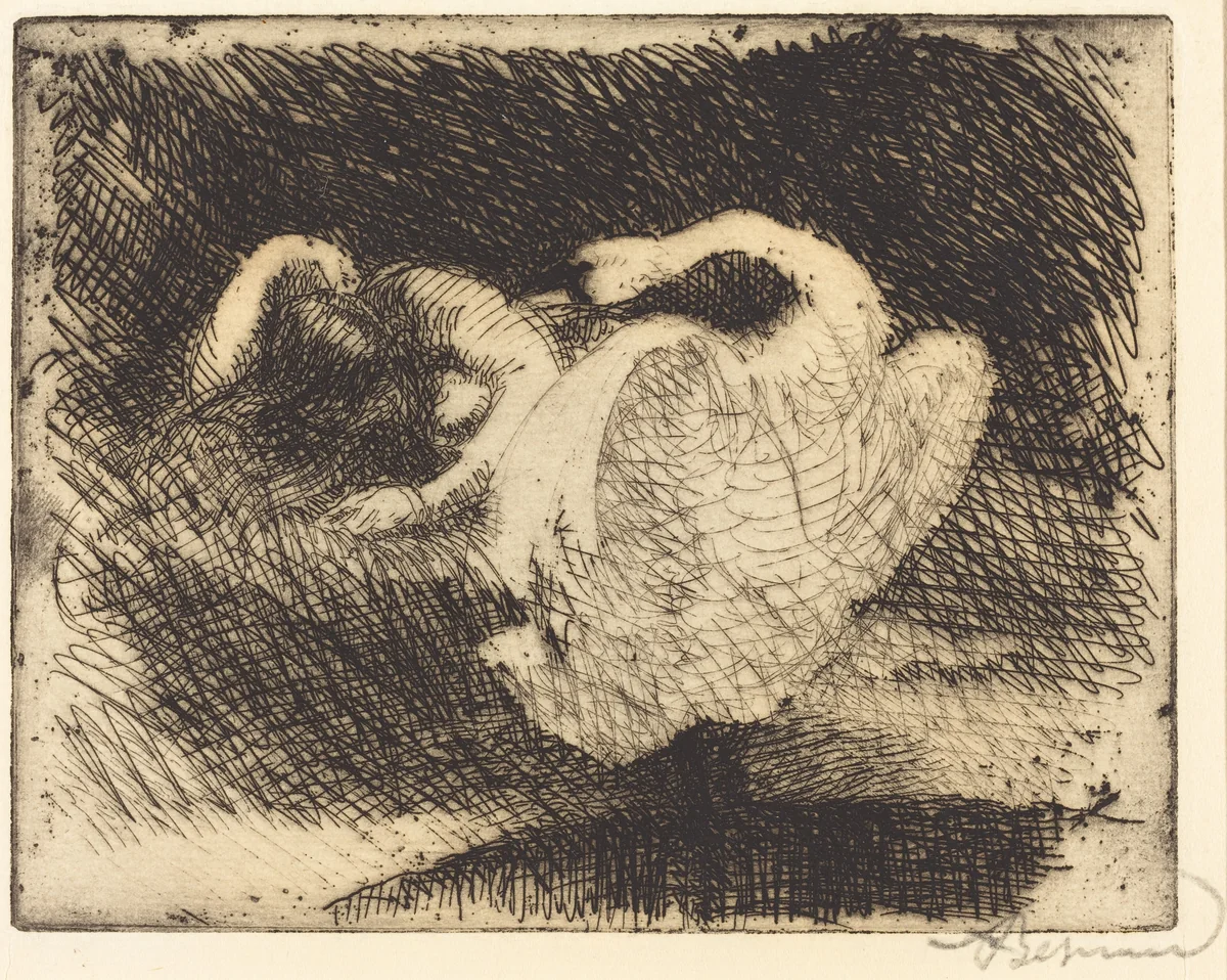 Leda Sleeping (Léda s'endort) by Albert Besnard, print, 1913