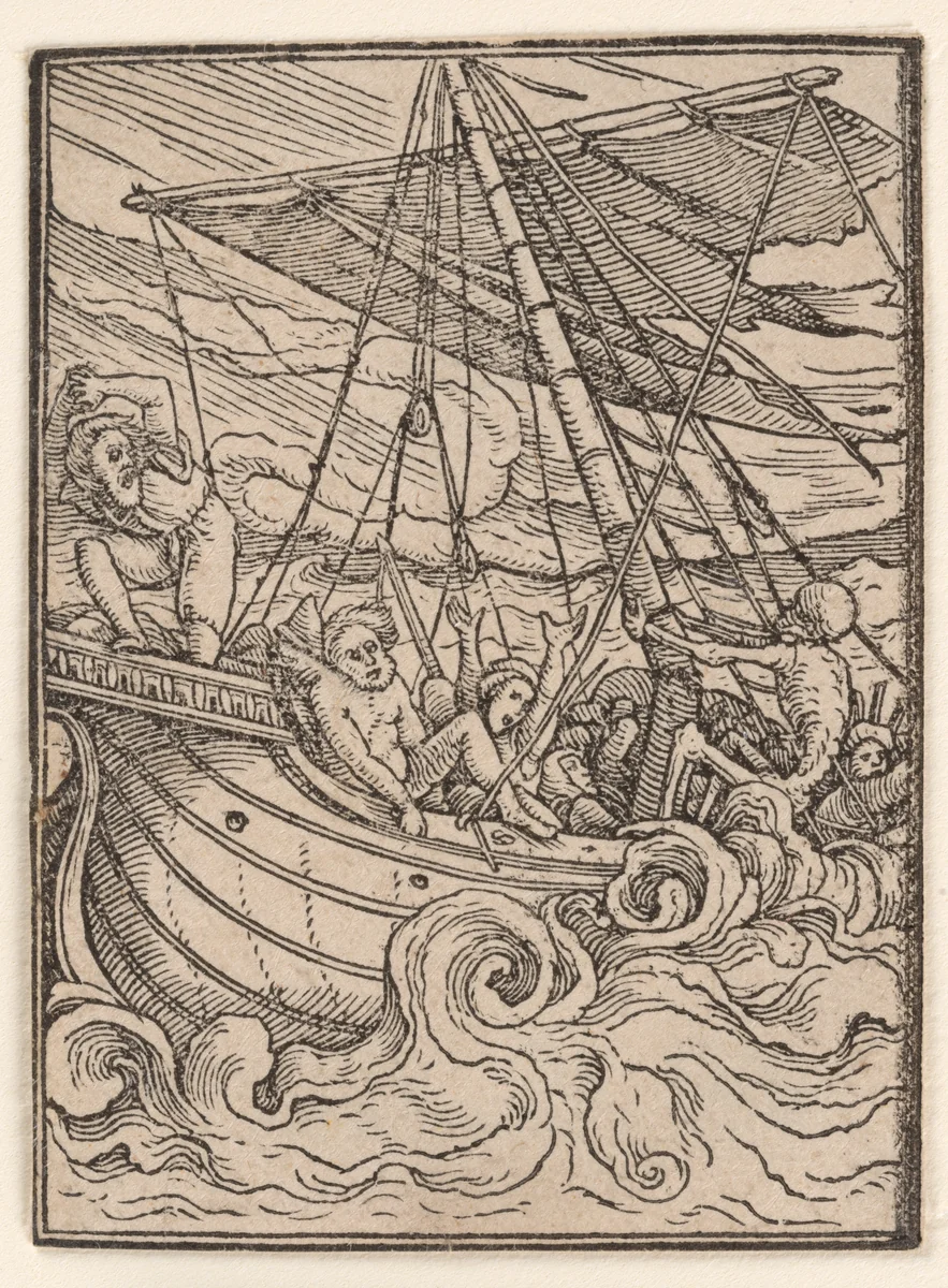 The Skipper (or Sailor), from "The Dance of Death" by Hans Holbein the Younger, print, 1521-1538