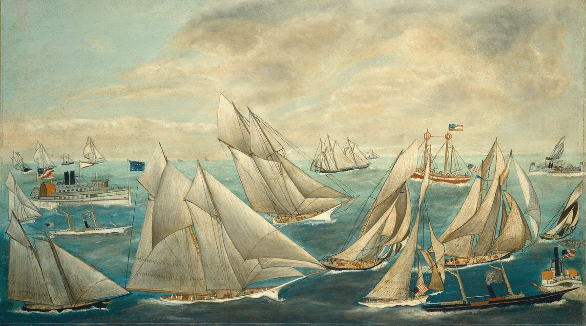 Imaginary Regatta of America's Cup Winners by American 19th Century, painting, 1889