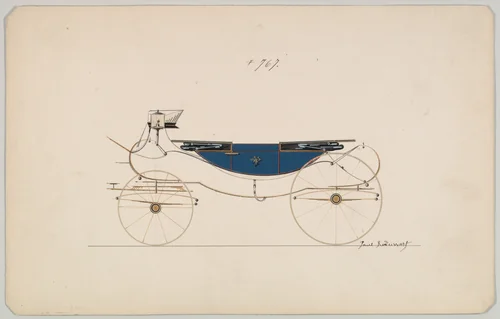 Landau #767 by Brewster & Co., drawing, 1850-1870