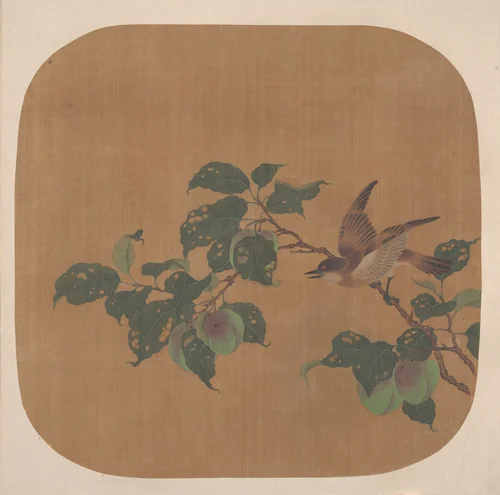 Branch of Flowering Tree with Bird by Unidentified Artist, painting, 1644-1911
