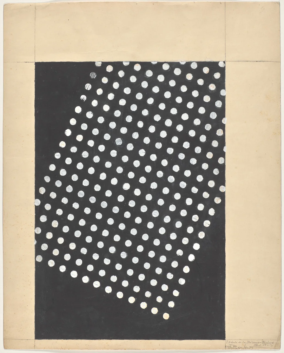 First State of the Mechano-Faktura (I Stade de la Mécano-Facture) by Henryk Berlewi, drawing, 1923