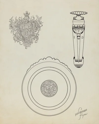 Silver Tankard: Detail by Lawrence Flynn, index of american design, 1936
