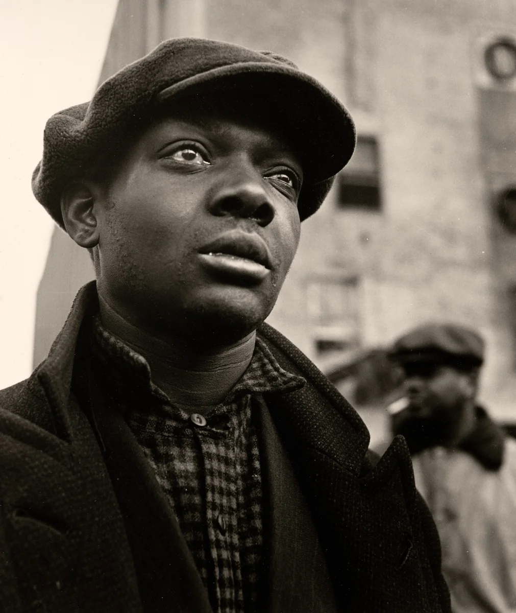 Striker on Picket Line of Packing House Workers, Chicago, Illinois by Wayne Miller, photograph, 1948