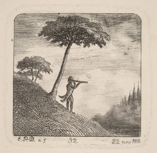 The Tourist by Emmanuel Phélippes-Beaulieu, print, 1858