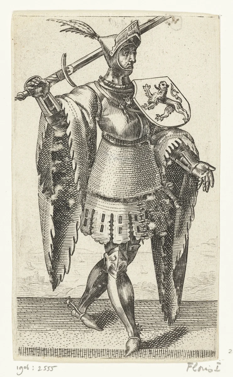 Portret van Floris I, graaf van Holland by Adriaen Matham, print, 1620