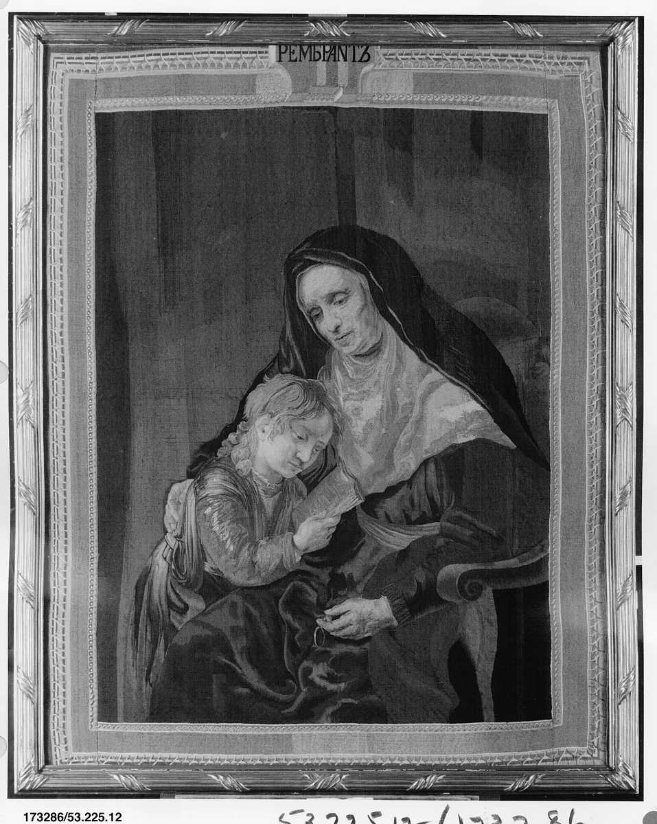 Hannah and the Infant Samuel by Imperial Russian Tapestry Manufactory, textile, 1785-1799