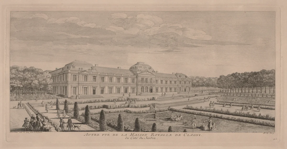 Royal Chateau at Clagny by Jacques Rigaud, print, 1700-1750
