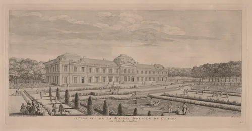 Royal Chateau at Clagny by Jacques Rigaud, print, 1700-1750