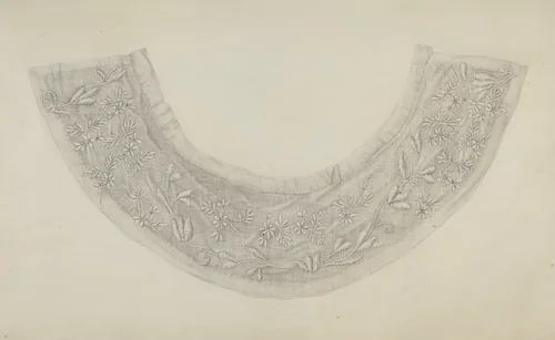 Embroidered Linen Collar by Edith Miller, index of american design, 1938