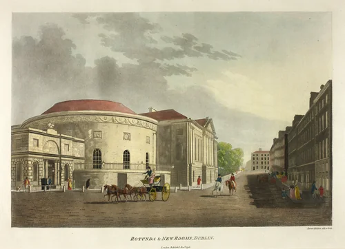 Rotunda and New Rooms - Dublin by James Malton, print, 1795