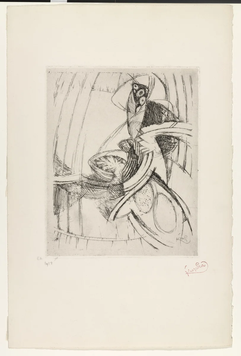 Composition by František Kupka, print, 1912