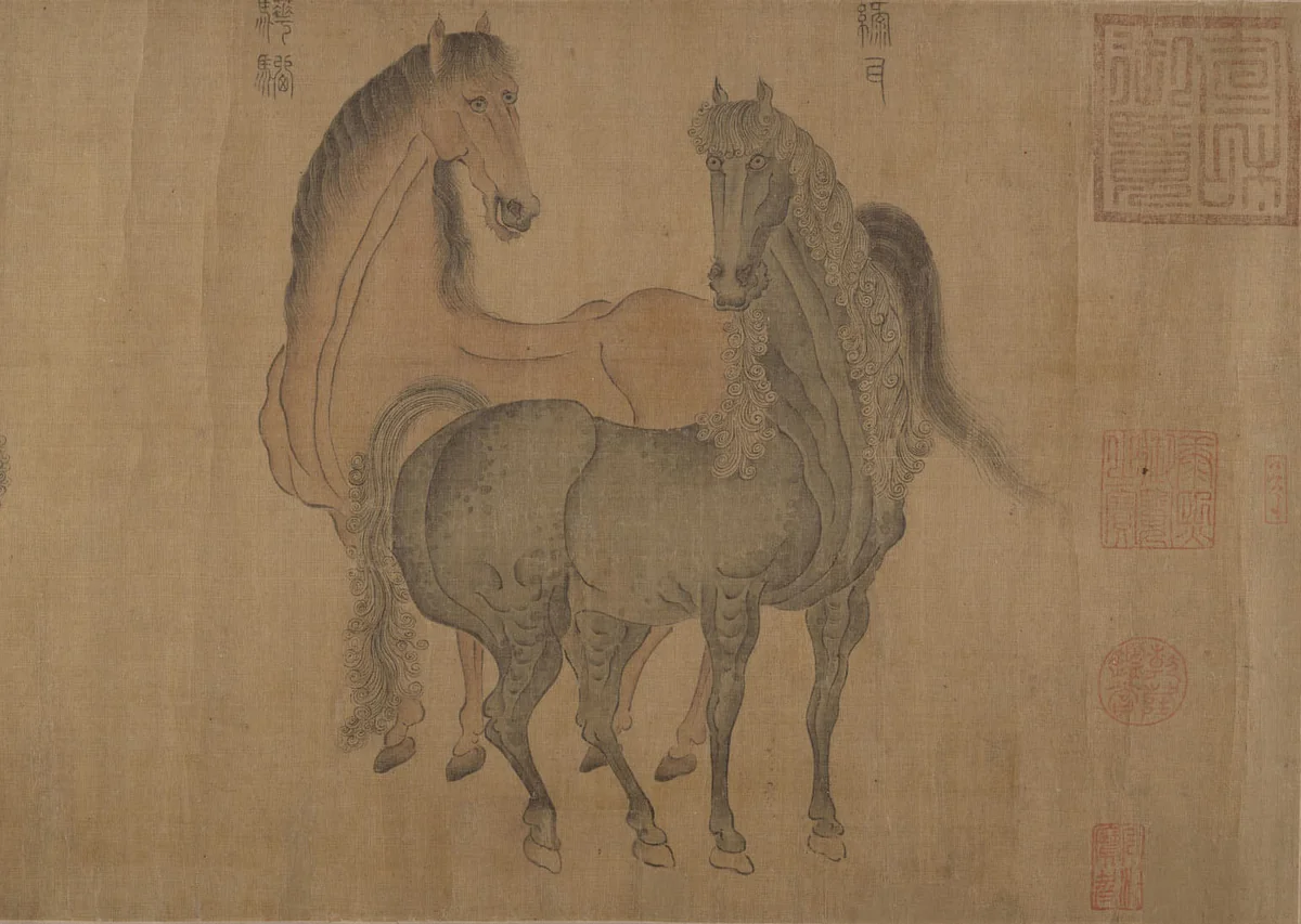 Eight Horses by Zhao Mengfu, painting, 1368-1911