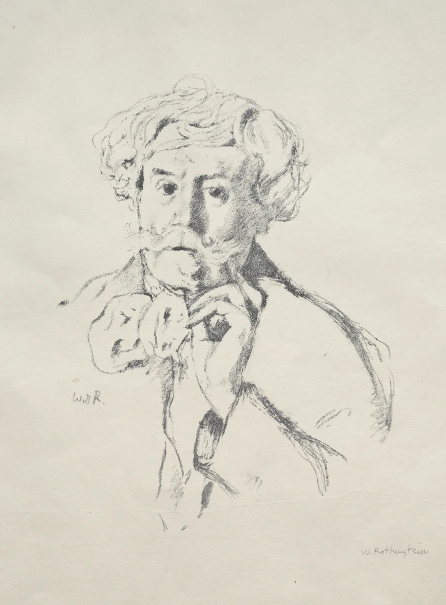 Edmond de Goncourt by William Rothenstein, print, 1897