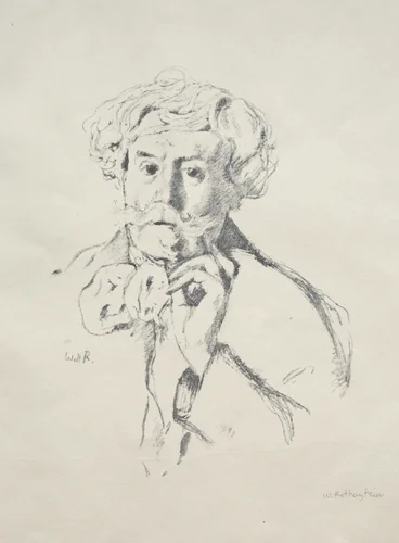 Edmond de Goncourt by William Rothenstein, print, 1897