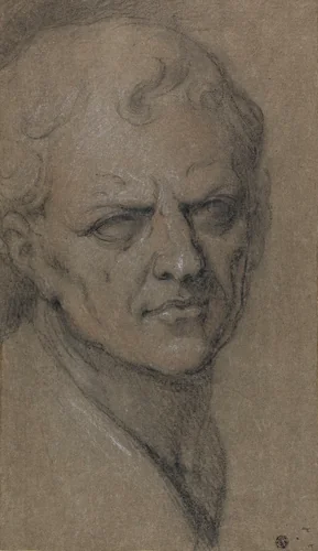 Roman Portrait Bust by Jacopo Robusti, drawing, 1538-1594