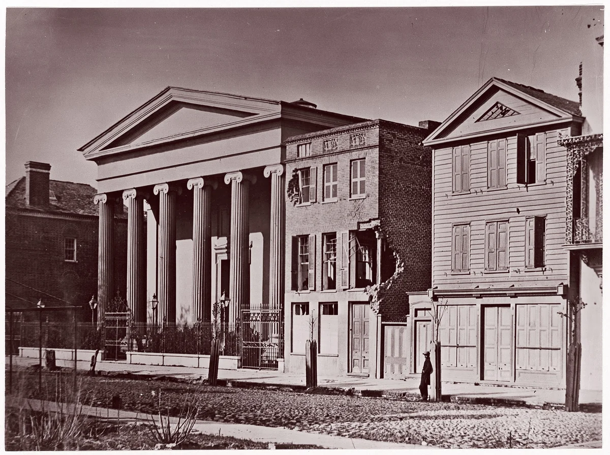 Hibernian Hall, Charleston by George N. Barnard, photograph, 1861-1865