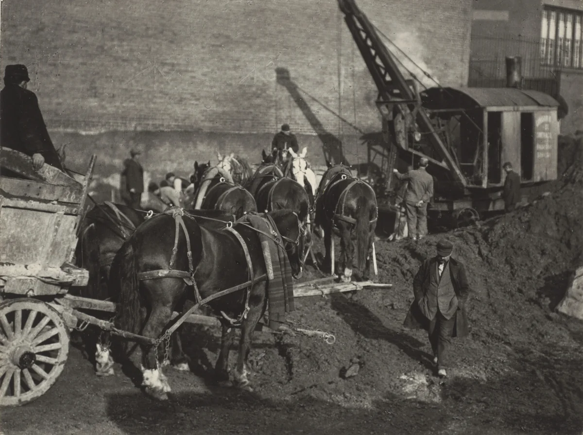 Excavating, New York by Alfred Stieglitz, photograph, 1911
