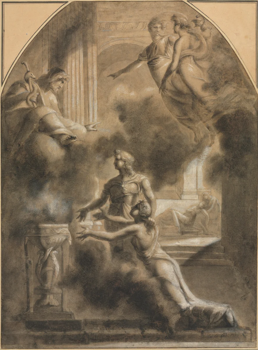 Mythological Scene by Pierre-Paul Prud'hon, drawing