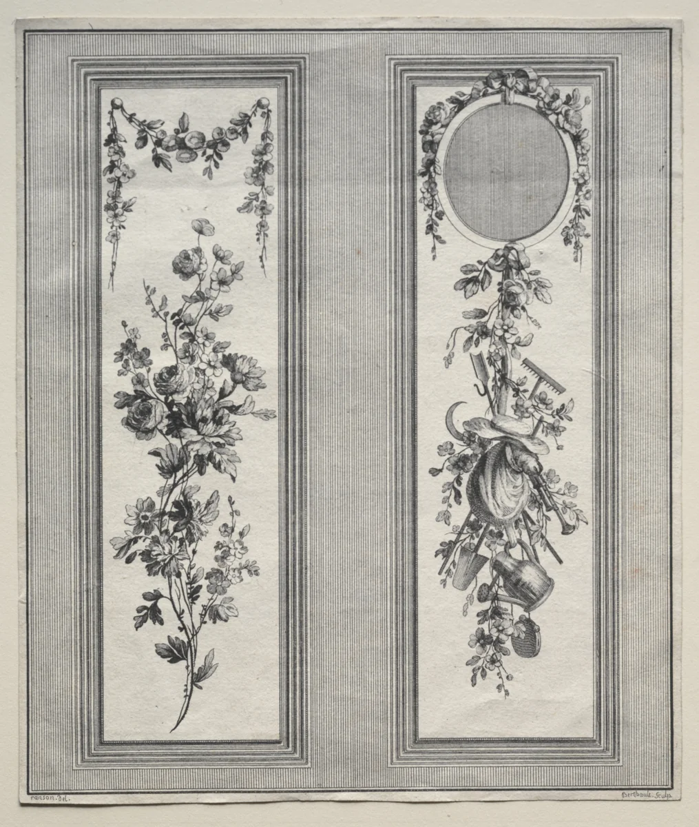 Garden Ornament by Pierre Gabriel Berthault, print, 1768-1800