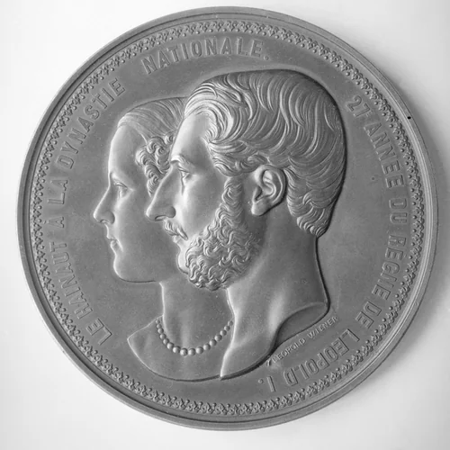 Birth of Comte de Hainault (1859–69) by Leopold Wiener, metalwork, 1854